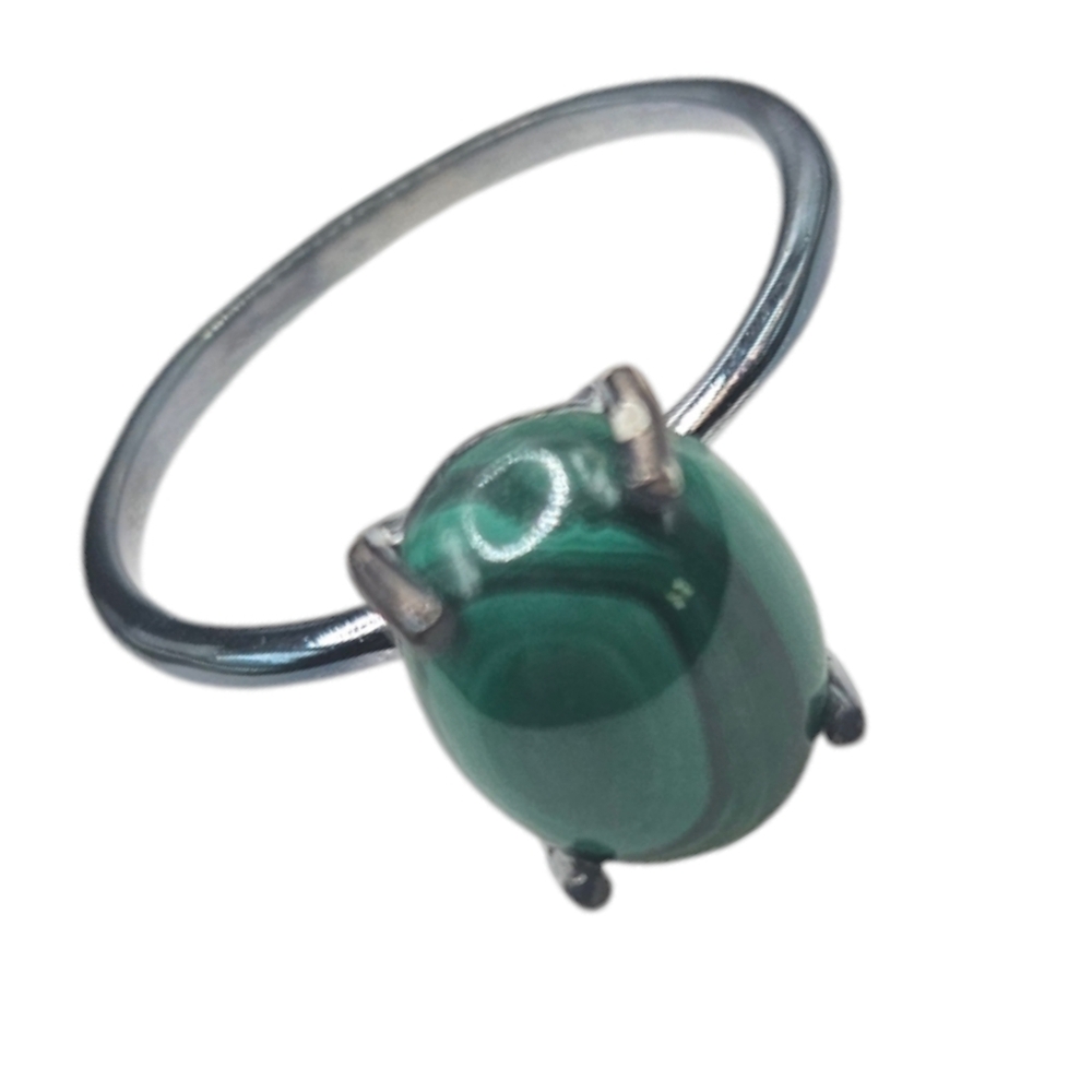 Malachite Solitaire Ring